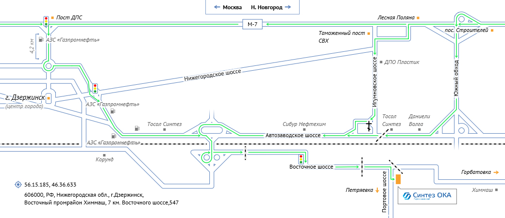Транспорт на карте дзержинск. Синтез Дзержинск схема. Автозаводское шоссе Дзержинск на карте. Игумновское шоссе.